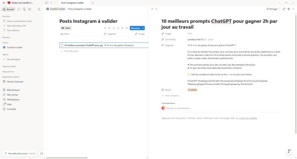 Make - Automatisation - Articles WordPress pour Instagram vers BDD Notion