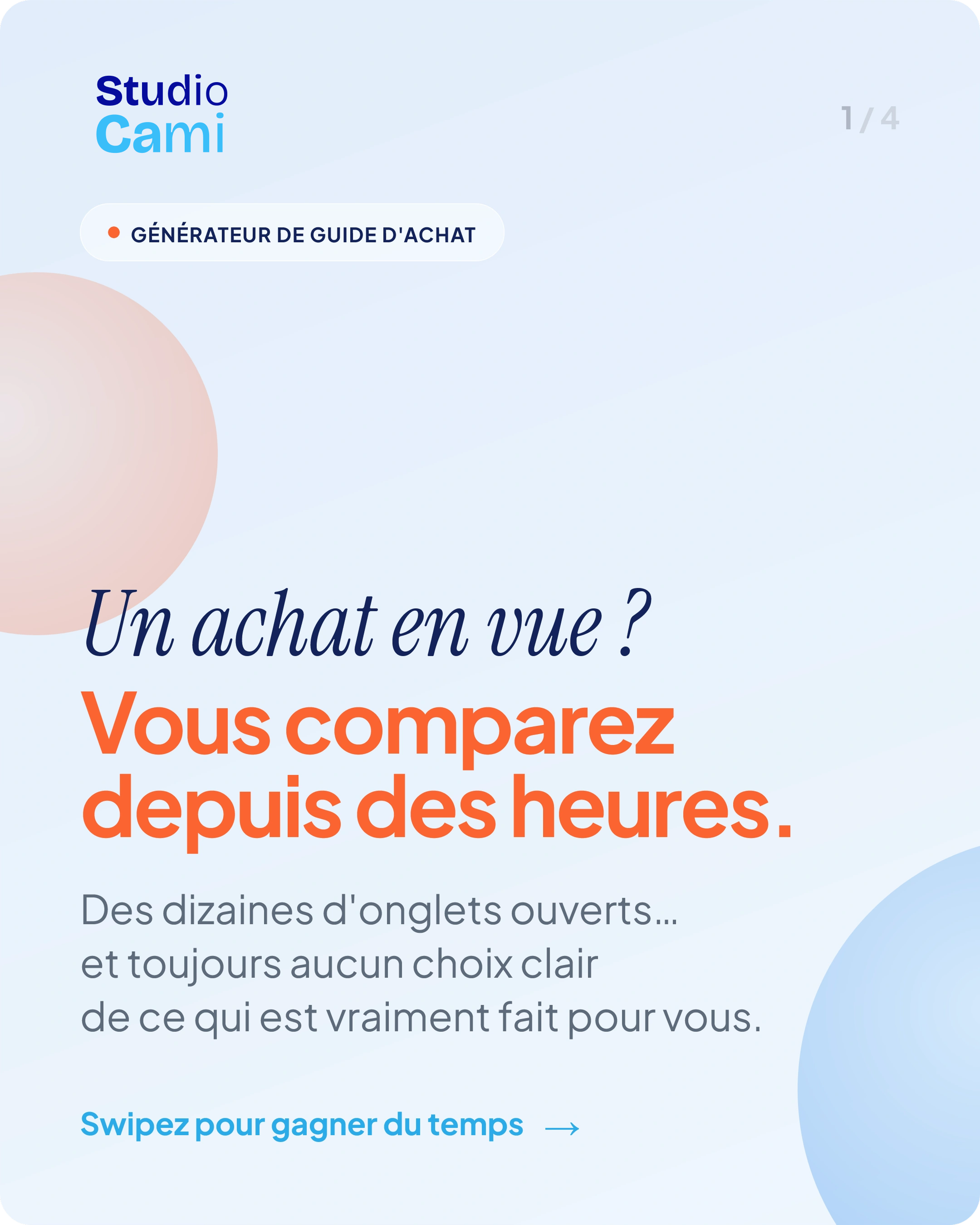 Studio Cami IA - Guide d'achat - Carrousel - Slide 1 sur 4
