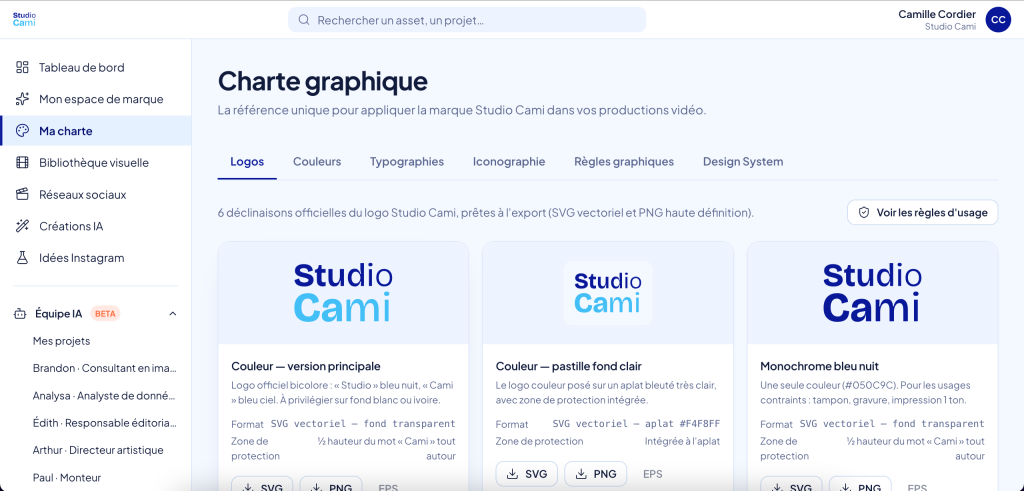Studio Cami - Charte